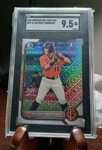 2022 Bowman Chrome Mega Box Anthony Rodriguez BCP-26 SGC 9.5 Mt+ "POP"3 - Picture 1 of 4