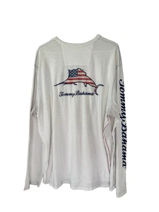 Para Hombres XLarge Lux-Tee Valla publicitaria patriótica Marlin Coastal Resortwear América EE. UU. - Imagen 1 de 9
