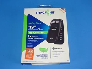 Tracfone LG Black Flip Phone LG 441G NEW SEALED. - Picture 1 of 4