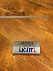 Insegna Pubblicitaria Pabst Luce Filtrata Birra Acrilico Bar Tavolo Porta Menù - Foto 1 di 2