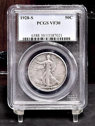 1928-S Liberty Walking Half Dollar - PCGS VF30 (#48143) Cover