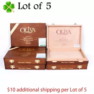 "Menge 5 Oliva Robusto Serie V Melanium leeres Holz Zigarrenbox 9"" x 6"" x 1,5" - Bild 1 von 11