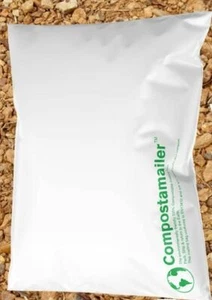 13.9" x 19.6" 350 x 500mm Compostamailer™ Compostable Mailing White Bags 40mu - Picture 1 of 2