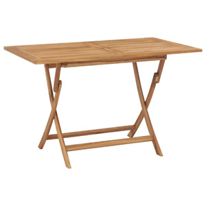 NNEVL Folding Garden Table 120x70x75 cm Solid Teak Wood