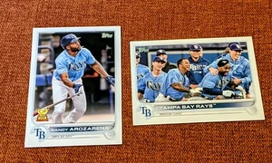 2022 Topps #196 Randy Arozarena CUP + RAYS team Card WANDER #274 - Picture 1 of 2