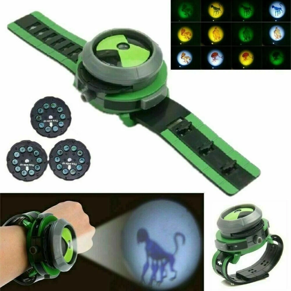 Часы Omnitrix BEN 10 Ten проектор инопланетная сила осветитель браслет детская игрушка сделано в США - Изображение 1 из 4