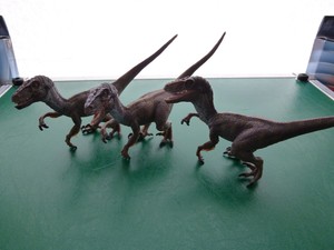 Schleich Dinosaur Raptor Velociraptor Model Toy Figure X3 