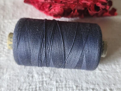Grosse bobine ancienne fil bleu 26  grammes  couture mercerie ancien  T1 - Photo 1/4