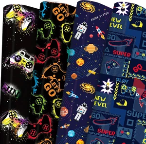 Gaming Wrapping Paper Folded for Boys, Girls, Kids Birthday Wrapping Paper for G - Picture 1 of 7