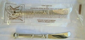 VTG KIRK PEWTER OLD ANNAPOLIS SATIN 6" MASTER BUTTER KNIFE MINT NEW OLD STOCK - Picture 1 of 5