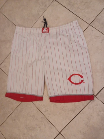 Vintage Rare Starter Cincinnati Reds Pinstripe Baseball Shorts Mens Large Cover