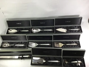 Towle Lots of 9 Silver Plated servings Cake, Knife and spoon - Picture 1 of 12