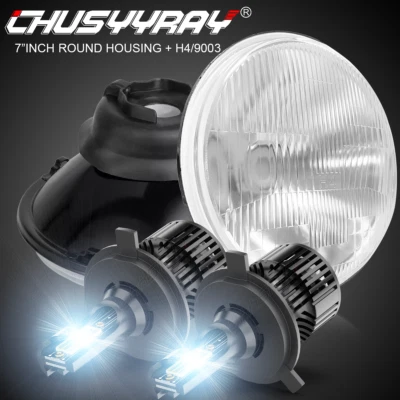 For Chevrolet Chevy Nova 1963-1978 7inch Round LED Headlights Hi/Lo Sealed Beam - Image 1 of 4