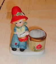 Vtg 1978 JASCO Christmas Luvkins "Drummer Boy" red Hat Porcelain Figurine
