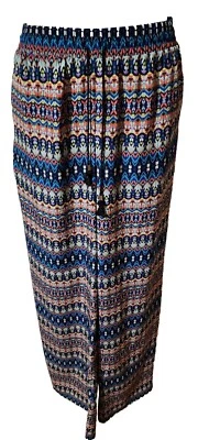 NY Collection Wide Leg M Patterned Pants - Image 1 of 2