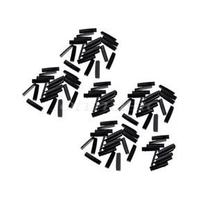 100Pcs Acoustic Guitar Nut Slotted 6String Plastic Black Guitar Replacement Part - Picture 1 of 3
