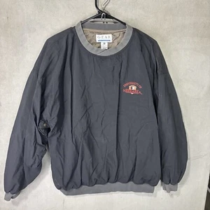 Vintage University Of Nebraska Golf Windbreaker Herren XL 100% Nylon Schwarz - Bild 1 von 12
