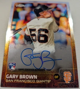 2015 Topps Chrome Gary Brown Auto Rookie Card - Picture 1 of 2