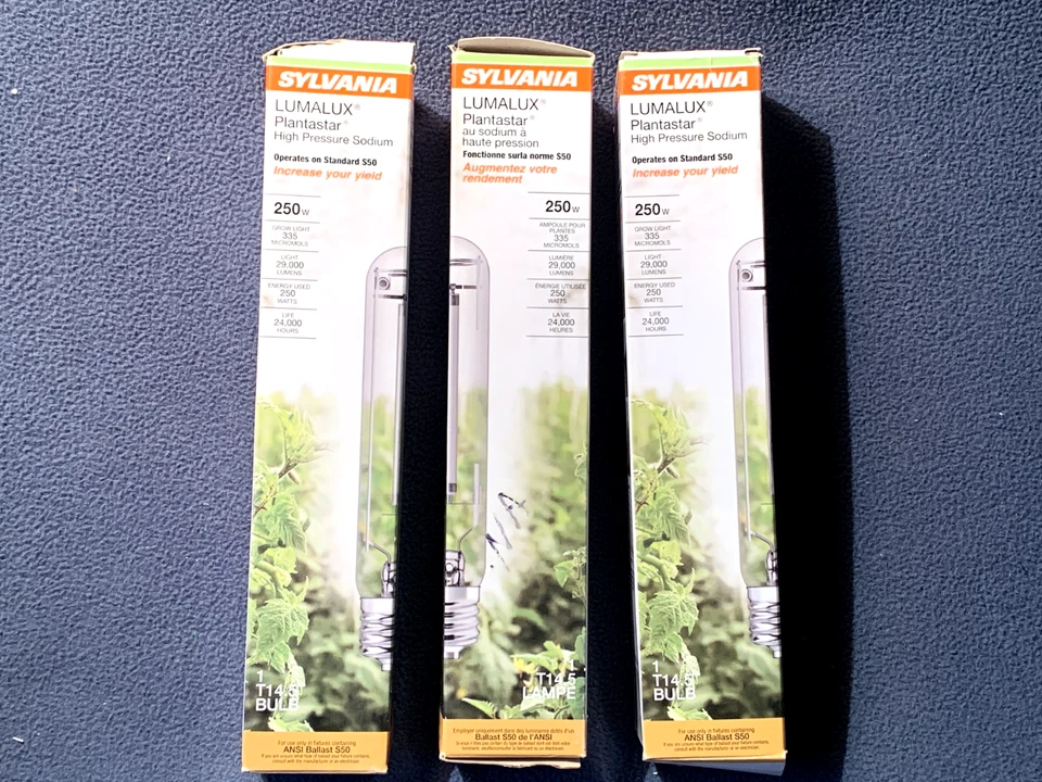 三 (3) Sylvania Lumalux® Plantastar® 高压钠生长灯 × 250W — 第 1/1 张图片