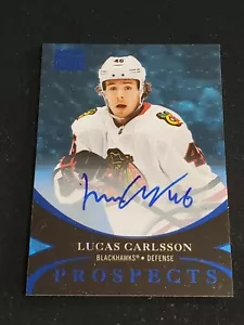 Lucas Carlsson 2020-21 Skybox Metal Premium Prospects Star Sapphires Auto Rookie - Picture 1 of 1