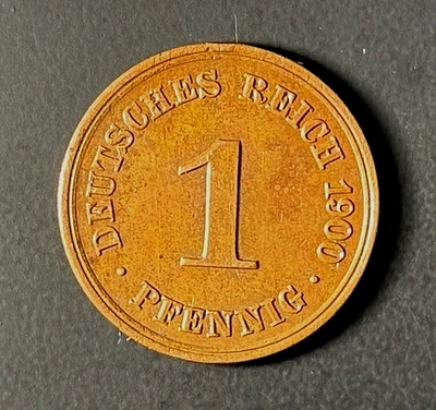 1900 1 Pfennig Deutches Reich Coin; Copper/Nickel; Excellent Condition - Image 1 of 2
