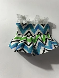 Vestido estampado Chevron azul y blanco para muñeca Labubu The Monsters - Imagen 1 de 2