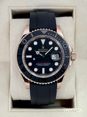 Rolex Yacht-Master 2016 40 mm 116655 oro Everose Oysterflex esfera negra Foto 1 de 4