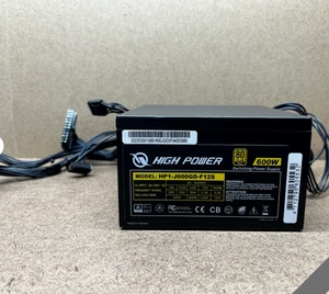High Power PSU Power Supply 600w 80 Plus Gold ATX hp1-j600gd-f12s - Picture 1 of 3