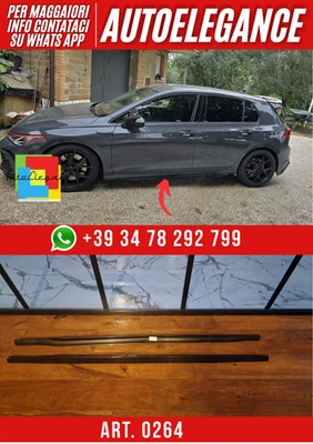 💕ART. 0264 MINIGONNE  VW GOLF 8 VIII 2019+ LOOK GTI NERO LUCIDO💕 - Immagine 1 di 4