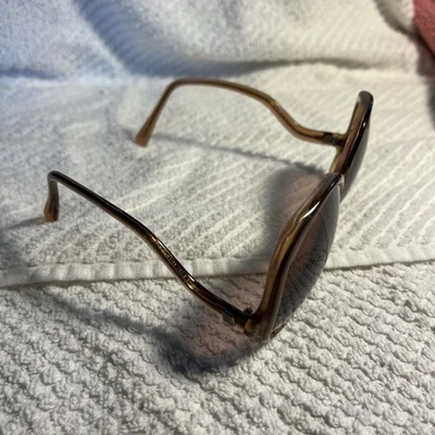 Óculos de sol oval translúcido marrom vintage Pathways SOMENTE ARMAÇÕES EUA - Imagem 1 de 4