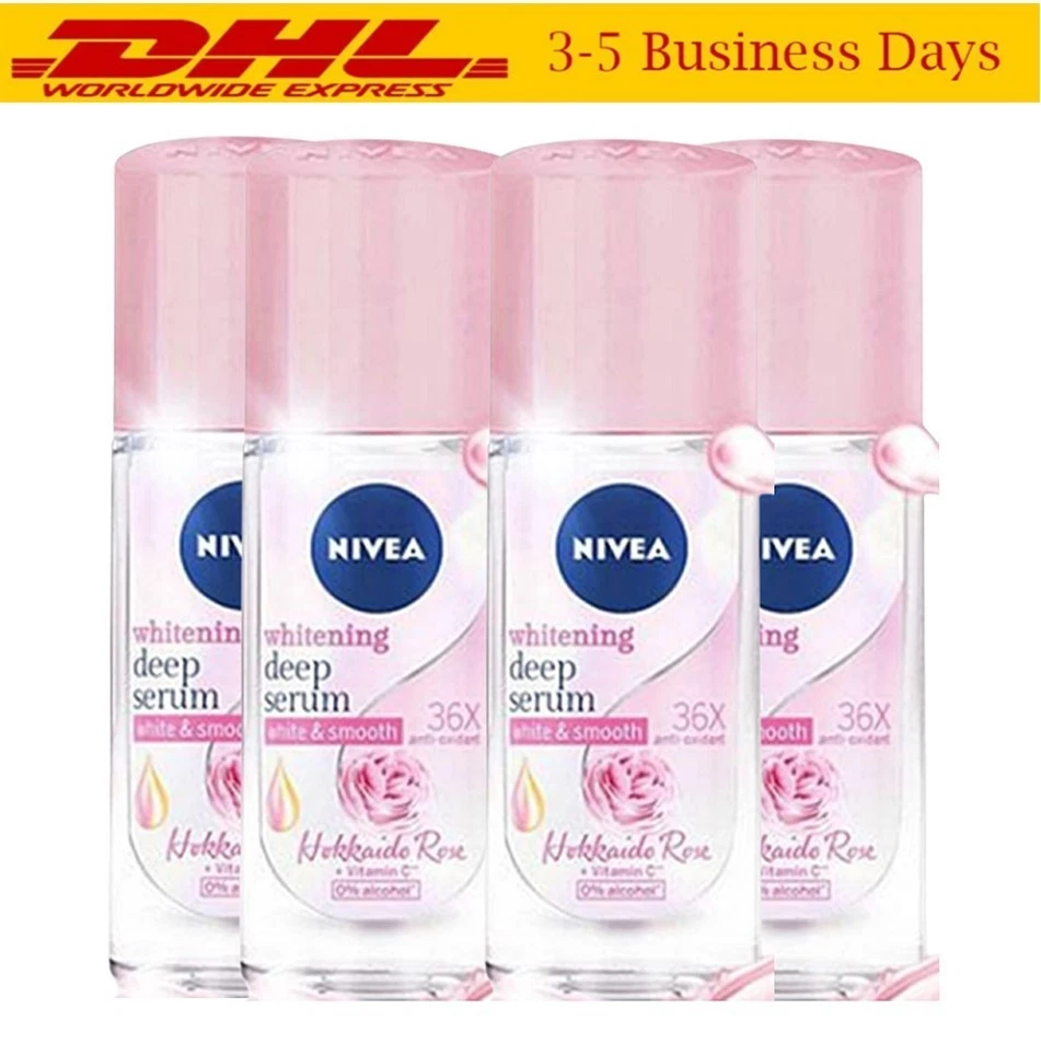 NIVEA Whitening Deep Serum Roll On White Smooth Hokkaido Rose Vitamin C 40 ml.