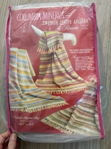 VTG Columbia Minerva Afghan Making Kit 42”x54” Reverie 67% Mohair - Picture 1 of 6