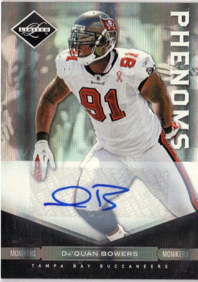 2011 Limited Silver Moniker Autograph  - DA'QUAN BOWERS #162 - Buccaneers /199  - Image 1 of 1