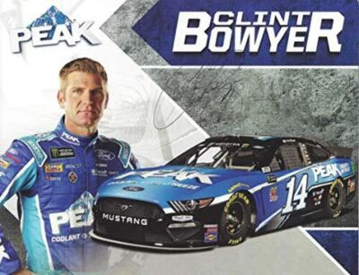 Autografiado 2019 Clint Bowyer #14 Peak Anticongelante Ford Mustang (Stewart-Haas Rac Foto 1 de 2