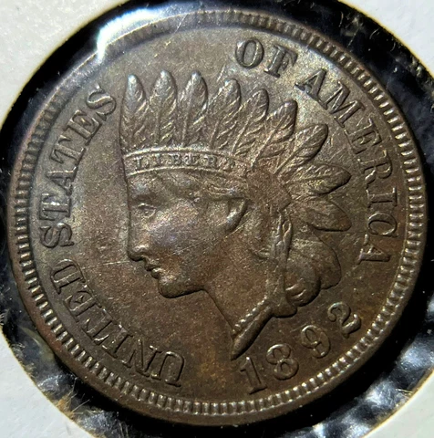 1892 1C Indian Head Cent _ UNC MSBN+ _ Original Condition Coin _ [JX-445] Cover