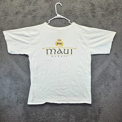 Camiseta De Colección Maui Hawaii Adulto Talla Única Blanca Manga Corta Cuello Redondo Foto 1 de 4