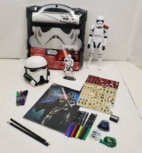 Star Wars Storm Trooper Rolling Desk Art NEW, Pens, Markers, 2 Troopers And More