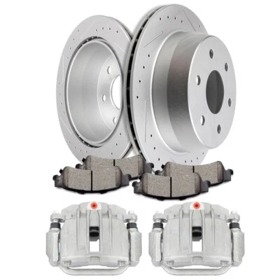 Rear For 1999-03 Chevrolet Silverado 1500 Brake Calipers Brake Rotors Pads 8Pcs Foto 1 de 4