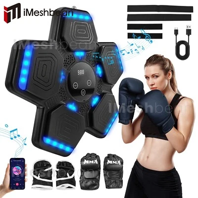 Máquina de Boxeo de Música Inteligente 9 Modos de Entrenamiento 9 Velocidades con Guantes de Boxeo Música Luz Foto 1 de 4