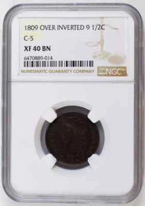 1809 P Classic Head Half Cent NGC XF-40 BN C-5 - Picture 1 of 2