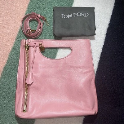 🔐 Bolso sin asas convertible plegable TOM FORD rosa rubor Alix malo Foto 1 de 4