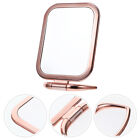Travel-Friendly Double Sided Makeup Mirror with Stand, Rose Gold