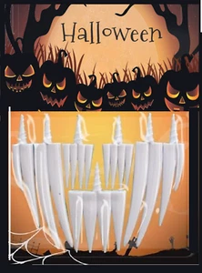 7 Pack Halloween Pumpkin Carving Teeth Reusable Screw Spooky Fangs Kids Party - Picture 1 of 5
