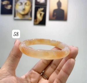 Agate Chalcedony Gemstone Bangle, Agate Bangle, Wrist 58mm - Picture 1 of 5