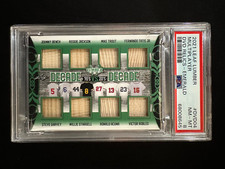 2021 Leaf Lumber #DVD04 Trout Jackson Acuna ++  - DVD Relics Emerald 3/3 - PSA 8