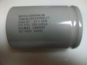 MEPCO/ CENTRALAB 3600 MFD. 2300 V. Dc. COMPUTER GRADE CAPACITOR - Picture 1 of 3