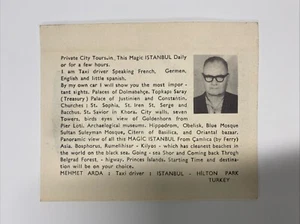 Tarjeta de Taxi Driver’s de colección Estambul, Hilton Park, Turquía años 60’s - Imagen 1 de 6