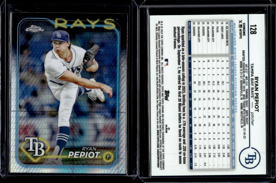 2024 Topps Chrome Baseball Prism Refractor #128 Ryan Pepiot - Image 1 of 1