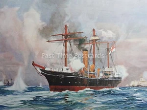 c1901 Print THE CONDOR The Bombardment of Alexandria 1882 by Charles Dixon - Picture 1 of 1