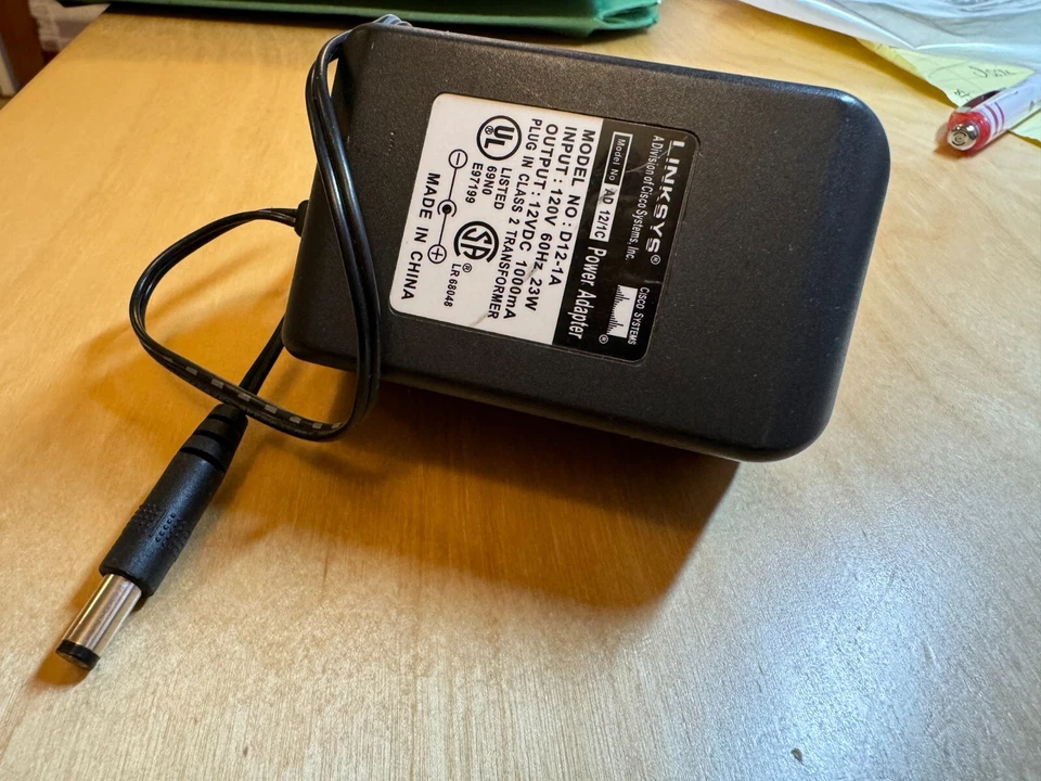 LINKSYS - Power Adapter - Model #D12-1A - 120V 60Hz 23W - Excellent Condition - Image 1 of 1